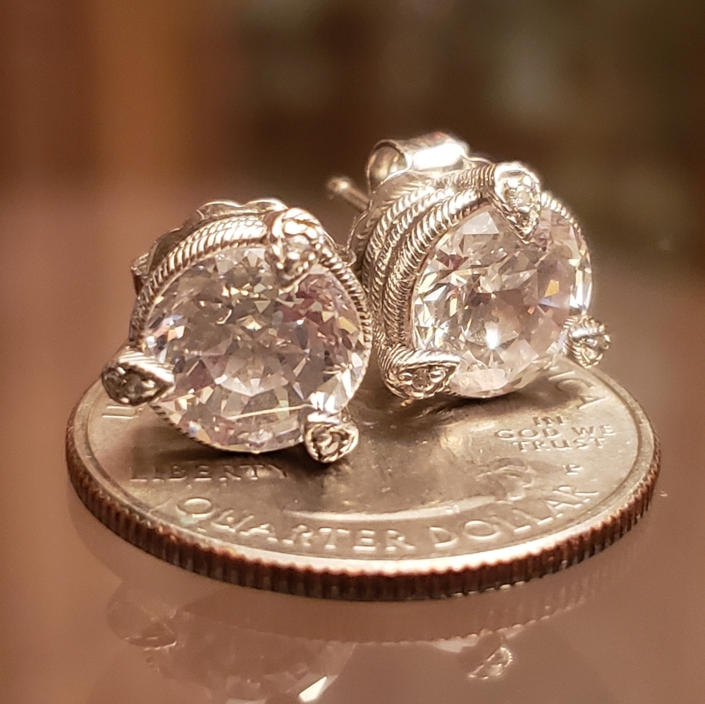 Judith Rika Classic CZ Stud Earrings